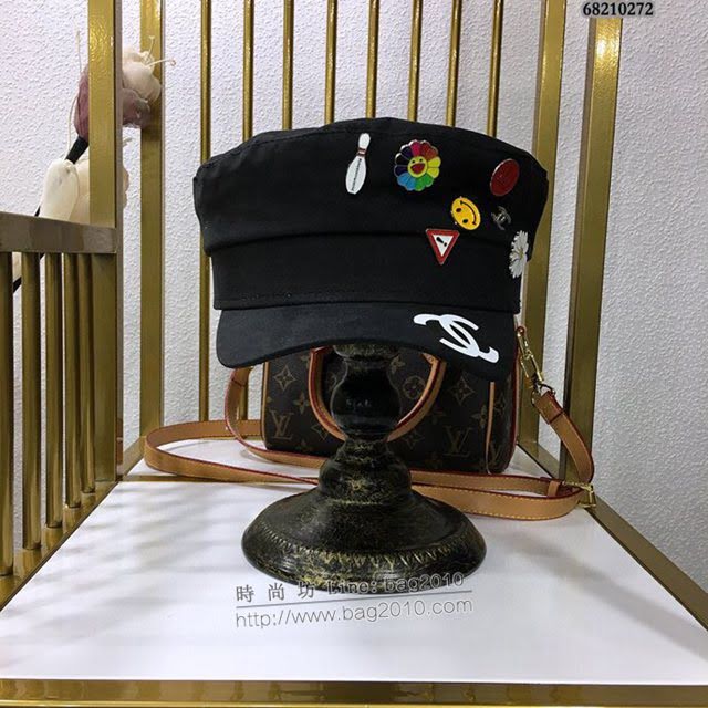 Chanel爆款女士帽子 香奈兒印章軍帽  mm1456